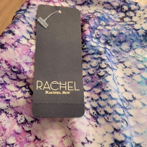 Rachel Roy Snake Print Highwaist Bikini PushUp Glitter Sparkle, Size M NWT - Picture 6 of 9